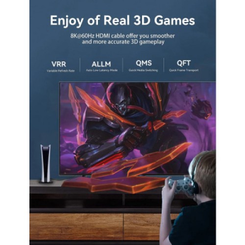 Кабель мультимедийный HDMI M to HDMI M 1.5m V2.1 8K 60Hz blue VENTION (ALGLG)