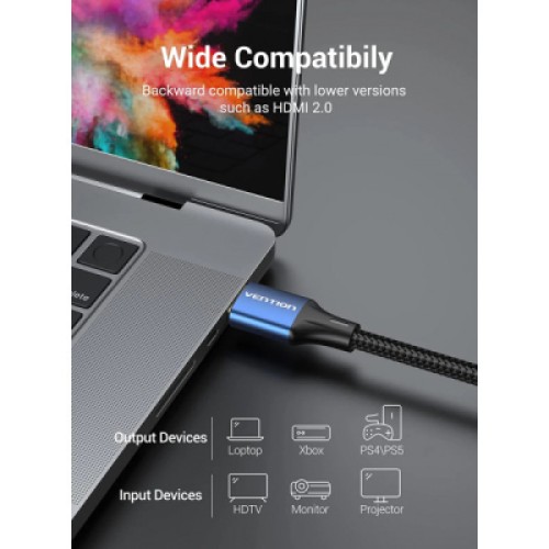 Кабель мультимедийный HDMI M to HDMI M 1.5m V2.1 8K 60Hz blue VENTION (ALGLG)