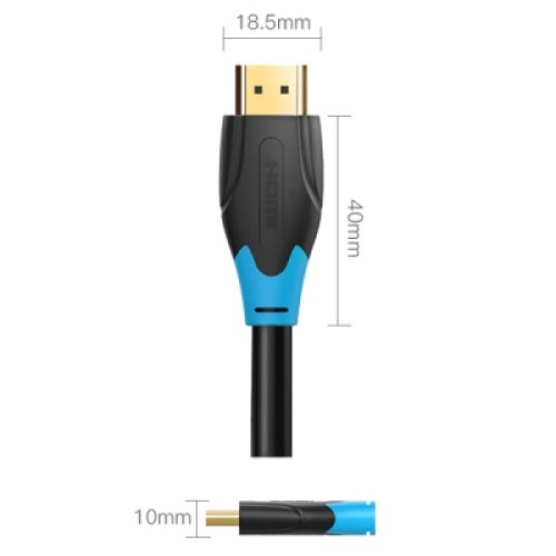 Кабель мультимедийный HDMI M to HDMI M 20.0m V2.0 4K 30Hz black VENTION (AACBQ)
