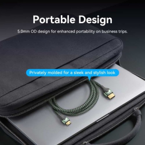 Кабель мультимедийный HDMI M to HDMI mini M 2.0m V2.1 8K 60Hz green VENTION (AGJGH)