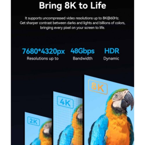 Кабель мультимедийный HDMI M to HDMI mini M 1.0m V2.1 8K 60Hz green VENTION (AGJGF)