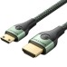 Кабель мультимедийный HDMI M to HDMI mini M 1.0m V2.1 8K 60Hz green VENTION (AGJGF)