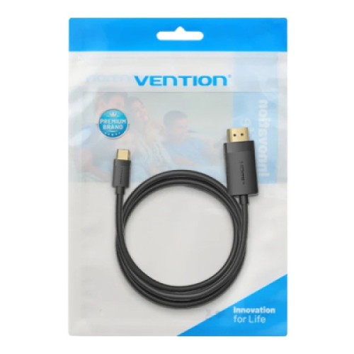 Кабель мультимедийный USB-C to HDMI M 2.0m 4K 60Hz black VENTION (CRIBH)