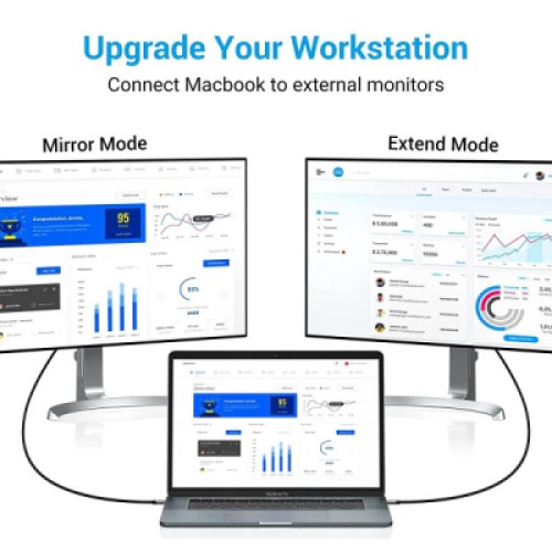 Кабель мультимедийный USB-C to HDMI M 2.0m V2.0 4K 60Hz black VENTION (CRBBH)