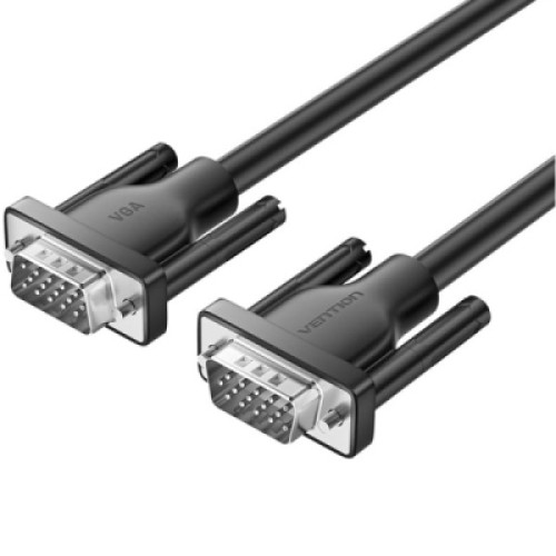 Кабель мультимедийный VGA M to VGA M 1.5m black VENTION (A15BG)