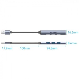 Концентратор VENTION USB 3.0 to1xUSB 3.0 + 3xUSB 2.0 gray (CKOHB)