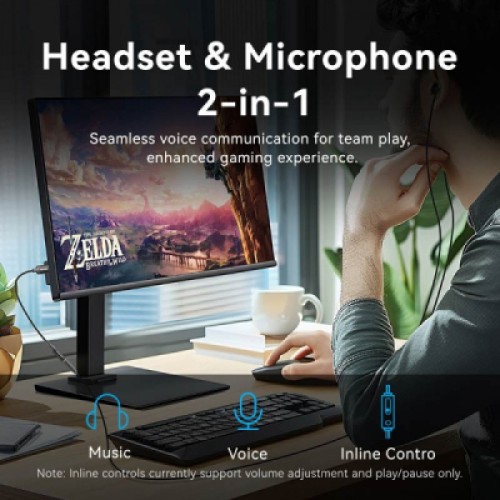 Звуковая плата VENTION USB AM to 3.5mm F 0.25m (4pin) 96kHz/24bit DSP noise reduction (CVEBC)