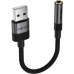 Переходник USB AM to 3.5mm F 0.15m black Acefast (6974316285298)
