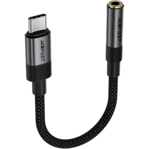 Переходник USB-C to 3.5mm F 0.15m DAC audio black Acefast (6974316285281)