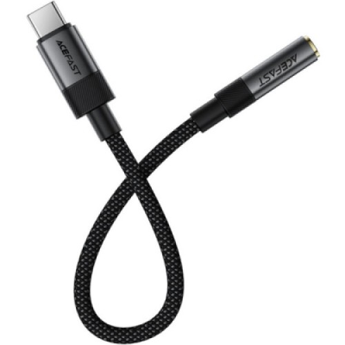 Переходник USB-C to 3.5mm F 0.15m DAC audio black Acefast (6974316285281)