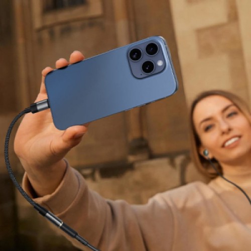 Переходник USB-C to 3.5mm F 0.15m DAC audio black Acefast (6974316285281)