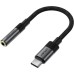 Переходник USB-C to 3.5mm F 0.15m DAC audio black Acefast (6974316285281)