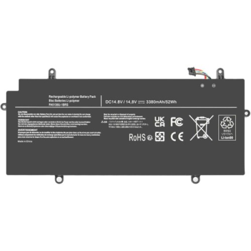 Аккумулятор для ноутбука Toshiba PA5136U, 52Wh (3480mAh), 4cell, 15.2V, Li-ion (A71173)