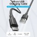 Дата кабель USB 2.0 AM to Micro 5P 1.0m black VENTION (CTIBF)