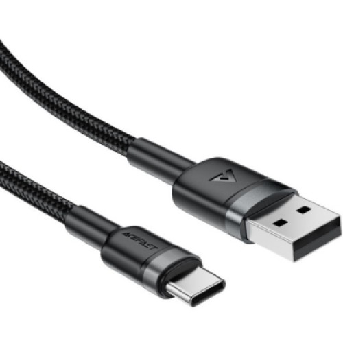 Дата кабель USB 2.0 AM to USB-C 1.2m 60W black Acefast (6974316285144)