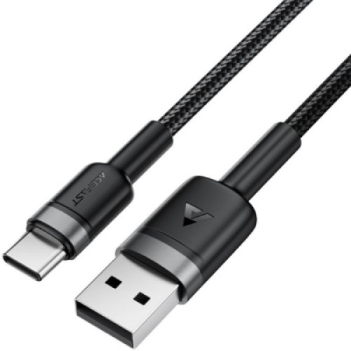 Дата кабель USB 2.0 AM to USB-C 1.2m 60W black Acefast (6974316285144)
