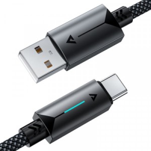 Дата кабель USB 2.0 AM to USB-C 1.2m 60W black Acefast (6974316284482)