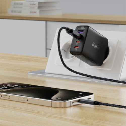 Дата кабель USB 2.0 AM to USB-C 1.2m 60W black Acefast (6974316284482)