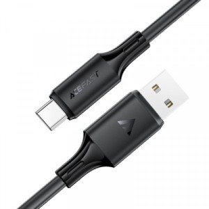 Дата кабель USB 2.0 AM to USB-C 1.2m 3A 60W silicone black Acefast (6974316284178)