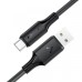 Дата кабель USB 2.0 AM to USB-C 1.2m 3A 60W silicone black Acefast (6974316284178)
