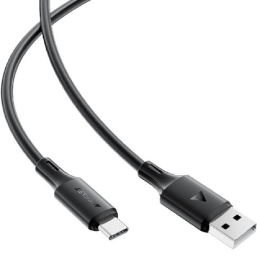 Дата кабель USB 2.0 AM to USB-C 1.2m 3A 60W silicone black Acefast (6974316284178)