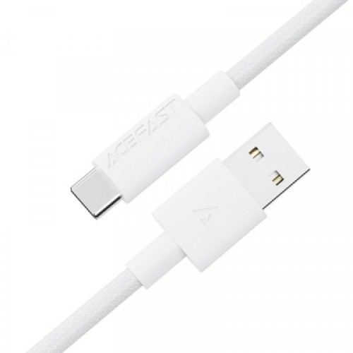 Дата кабель USB 2.0 AM to USB-C 1.2m 3A white Acefast (6974316284260)