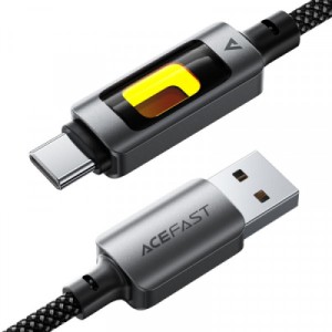 Дата кабель USB 2.0 AM to USB-C 1.2m 60W black Acefast (6974316284673)