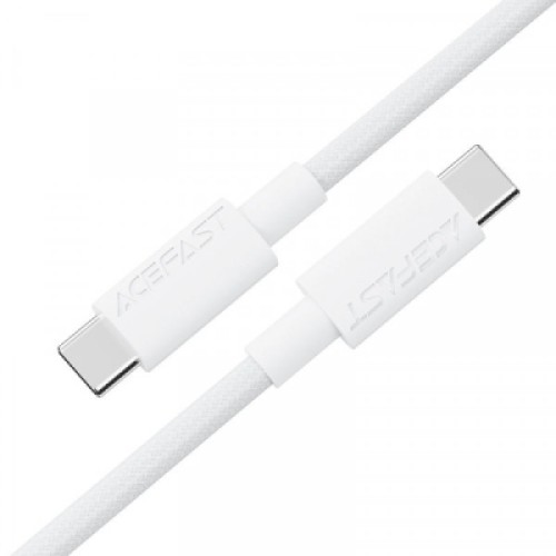 Дата кабель USB-C to USB-C 1.2m 3A white Acefast (6974316284253)