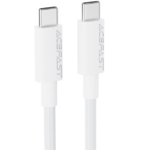 Дата кабель USB-C to USB-C 1.2m 3A white Acefast (6974316284253)