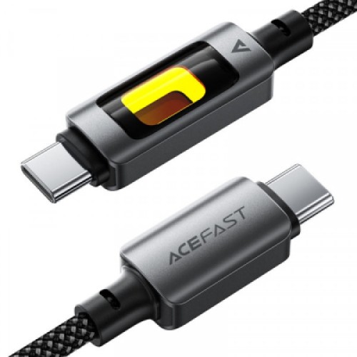 Дата кабель USB-C to USB-C 1.2m 60W black Acefast (6974316284666)