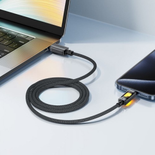 Дата кабель USB-C to USB-C 1.2m 60W black Acefast (6974316284666)