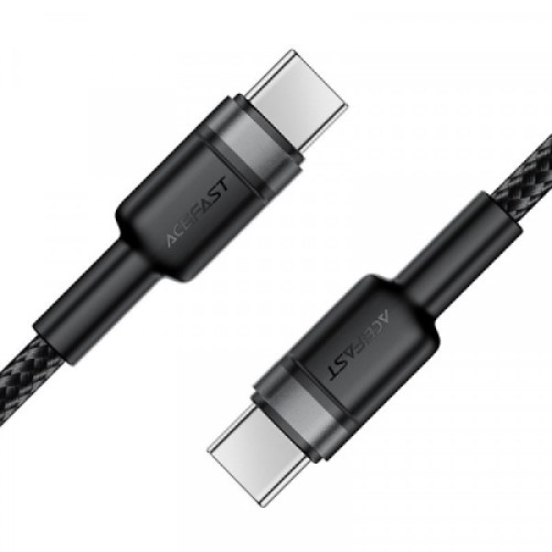 Дата кабель USB-C to USB-C 1.2m 60W black Acefast (6974316285137)