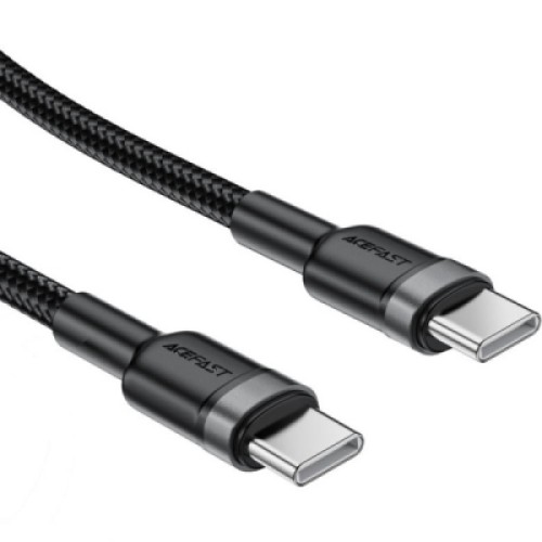 Дата кабель USB-C to USB-C 1.2m 60W black Acefast (6974316285137)