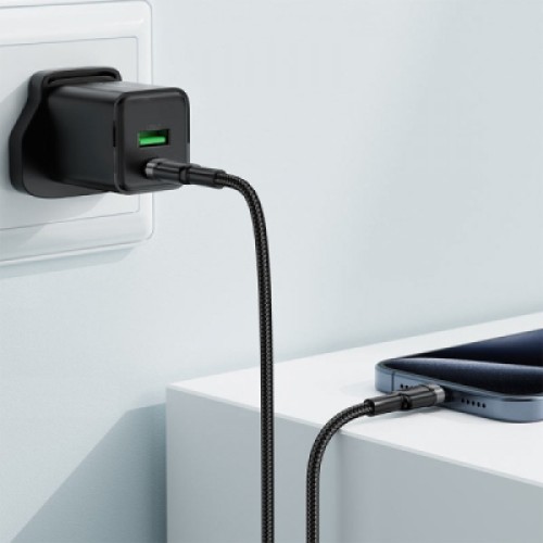 Дата кабель USB-C to USB-C 1.2m 60W black Acefast (6974316285137)