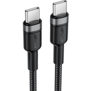Дата кабель USB-C to USB-C 1.2m 60W black Acefast (6974316285137)