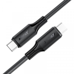 Дата кабель USB-C to USB-C 1.2m 3A 60W silicone black Acefast (6974316284161)