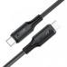 Дата кабель USB-C to USB-C 1.2m 3A 60W silicone black Acefast (6974316284161)