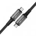 Дата кабель USB-C to USB-C 1.0m USB 4.0 240W audio/video black-grey Acefast (6974316282631)