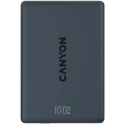 Батарея универсальная Canyon 5000mAh OnPower 500 PD20W Magnetic wireless MagSafe Black (CNS-CPB500B)