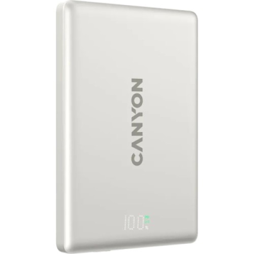 Батарея универсальная Canyon 5000mAh OnPower 500 PD20W Magnetic wireless MagSafe Grey (CNS-CPB500G)