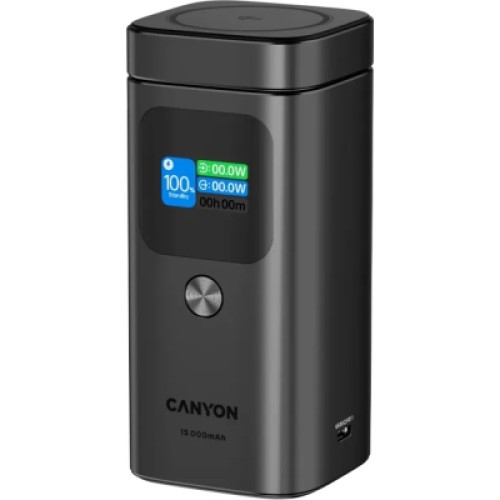 Батарея универсальная Canyon 15000mAh OnPower 150 Qi2 magnetic Grey (CNS-CPB150DG)