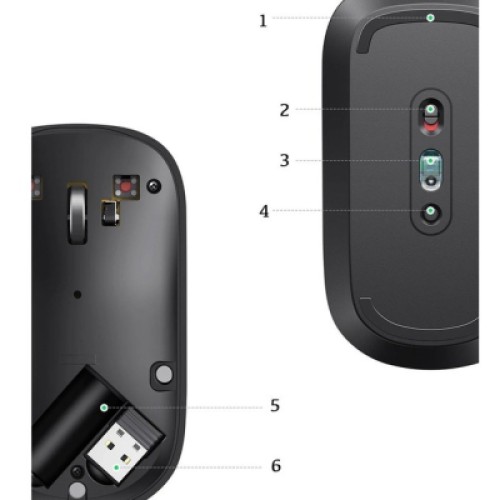 Мышка Ugreen MU001 Portable Wireless Black (90372)