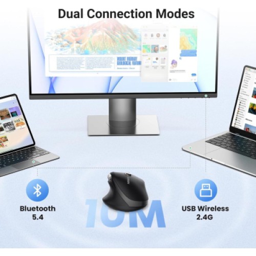 Мышка Ugreen M751 Wireless/Bluetooth Black (45792)