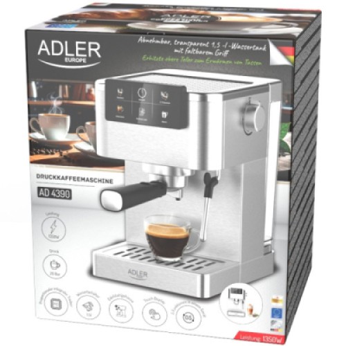 Рожковая кофеварка эспрессо Adler AD 4390