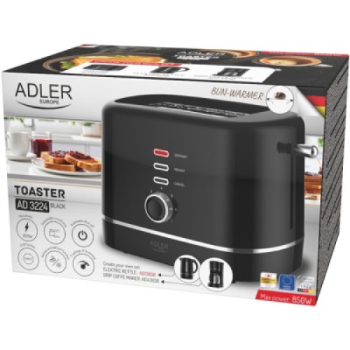 Тостер Adler AD 3224 black Тостер Adler AD 3224 black