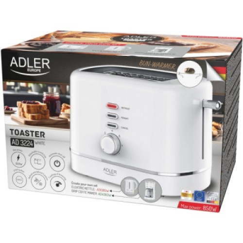 Тостер Adler AD 3224 white