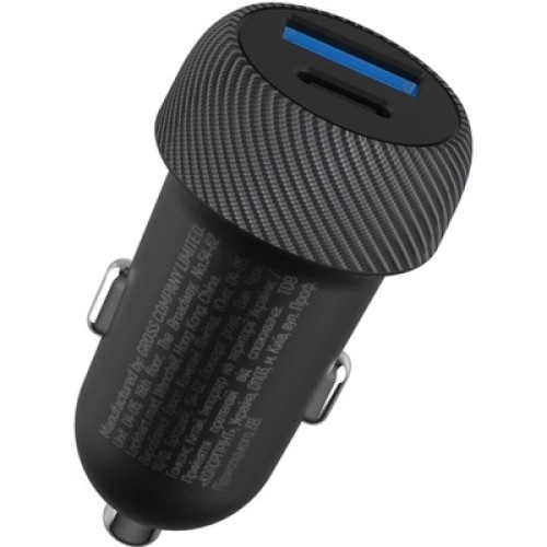 Зарядное устройство ColorWay USB-C PD35W + USB QC3.0 car adapter (CW-CHA064PD-BK)