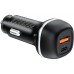 Зарядное устройство ColorWay USB-C PD65W + USB QC3.0 car adapter (CW-CHA068PD-BK)