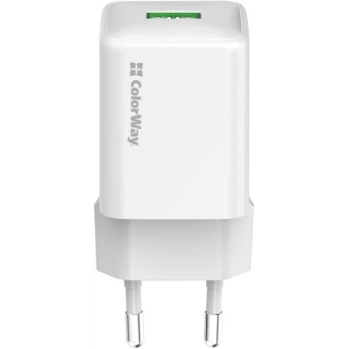 Зарядное устройство ColorWay USB QC3.0 18W white (CW-CHS063Q-WT)