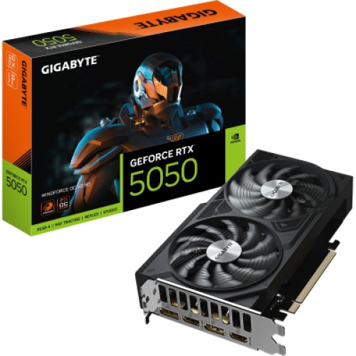 Видеокарта GIGABYTE GeForce RTX5050 8Gb WINDFORCE OC V2 (GV-N5050WF2OCV2-8GD)